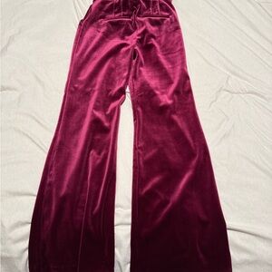 Express Velvet Trousers in Deep Magenta